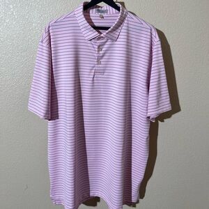 Peter Millar Lavender Striped Polo Shirt